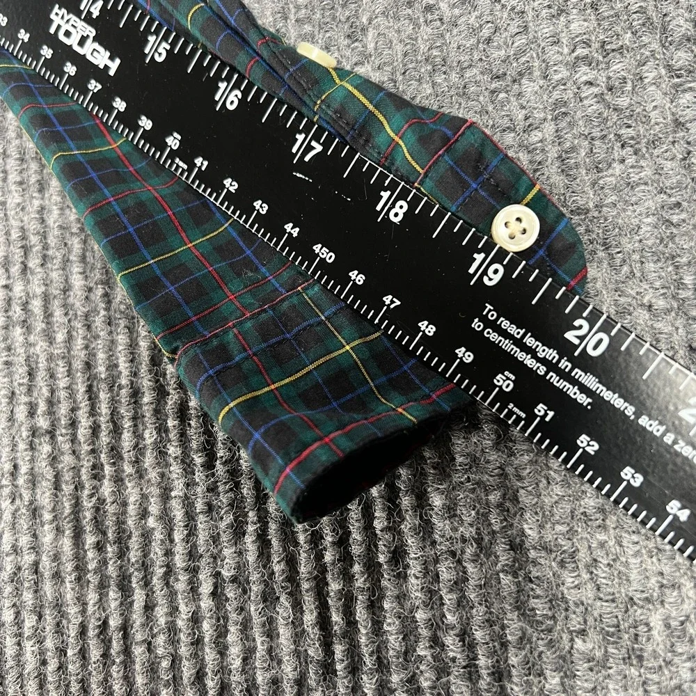 Ralph Lauren Youth Boys Shirt Size 6 Green Plaid Long Sleeve Button Down Stretch